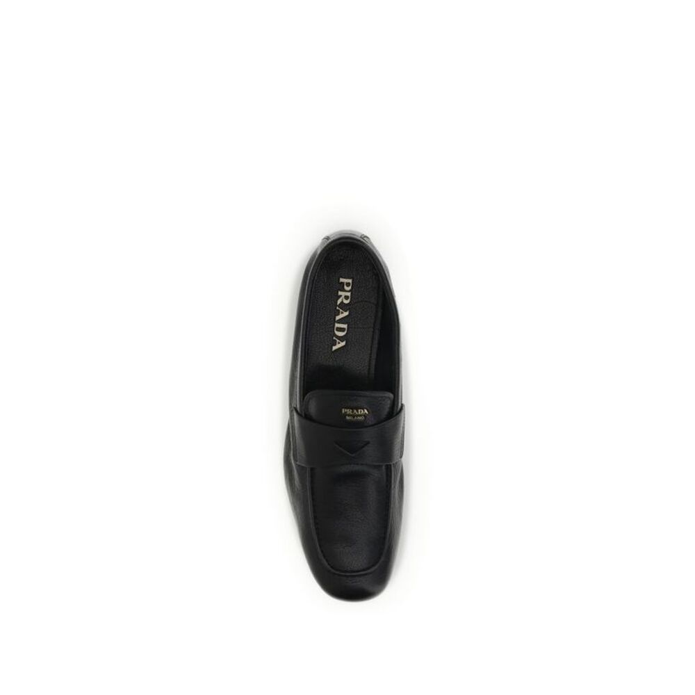 Prada Black Goatskin Slip-On Men's Loafers - Picture 4 of 4
